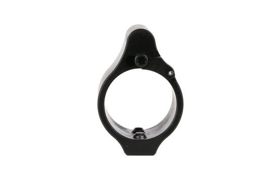 The Superlative Arms set screw gas block bleeds off gas out the front to prevent blowback into the shooters face